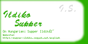 ildiko supper business card